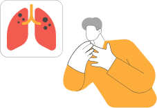 Illustration Atemnot